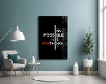 Push-Yourself manifesto cinematic glass wall art in study reading nook