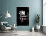 Create-Your-Own-Future cinematic glass wall art in gentleman's study reading nook