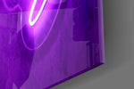 Bar-poster neon cinematic glass wall art in nightclub-style den