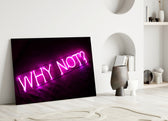 Nightclub neon-script cinematic glass wall art in designer den