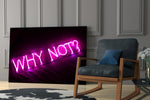 Bar-poster neon cinematic glass wall art over modern dining sideboard