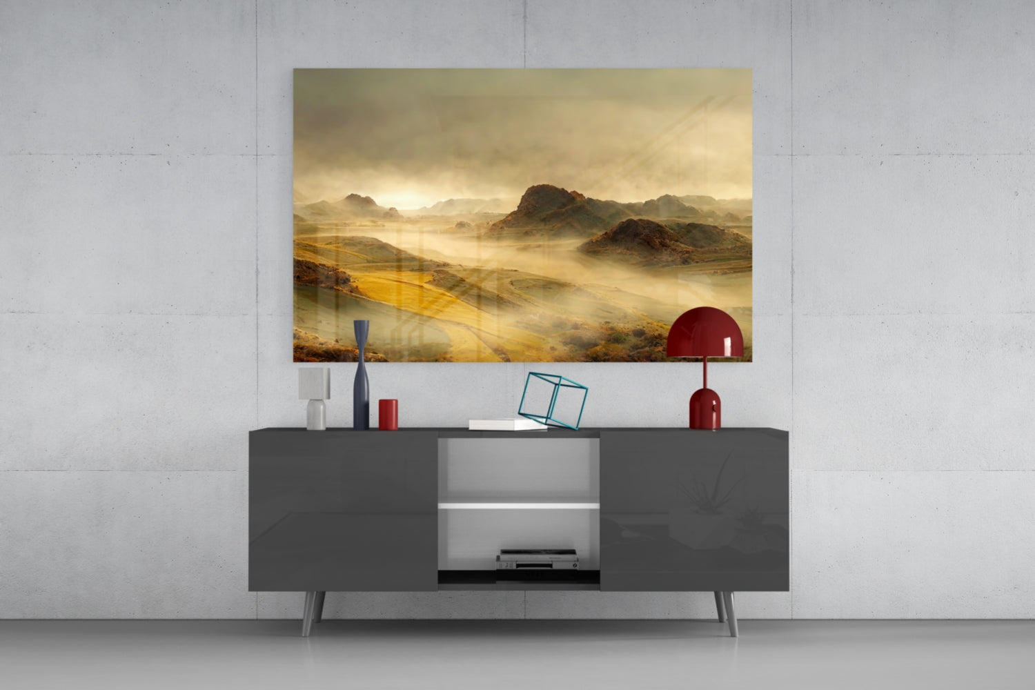 Mountain View Glass Wall Art.