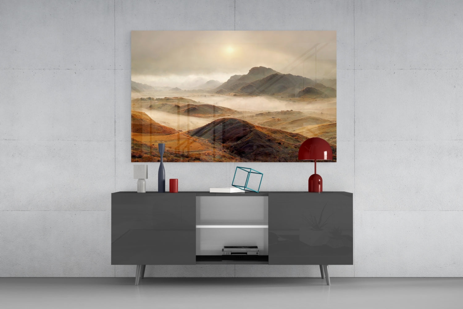 Mountain View Glass Wall Art.