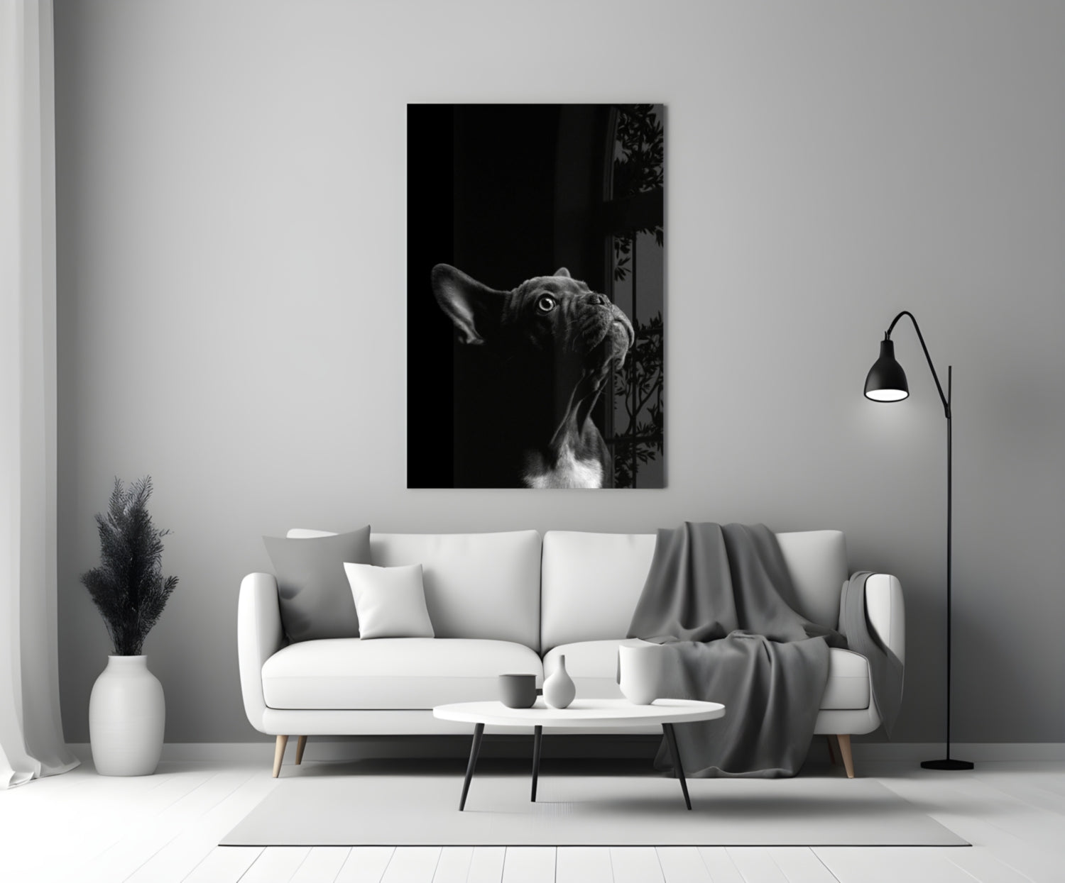 Bulldog Glass Wall Art.