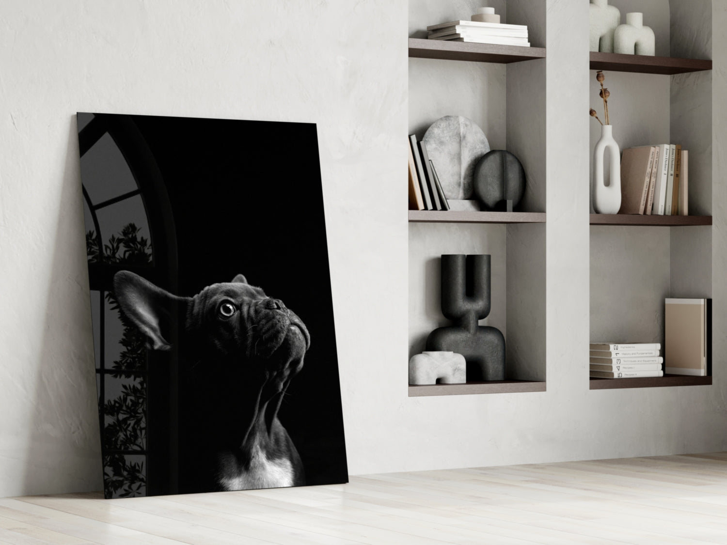 Bulldog Glass Wall Art.