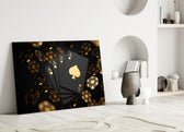 Casino-poster cinematic glass wall art in designer game room