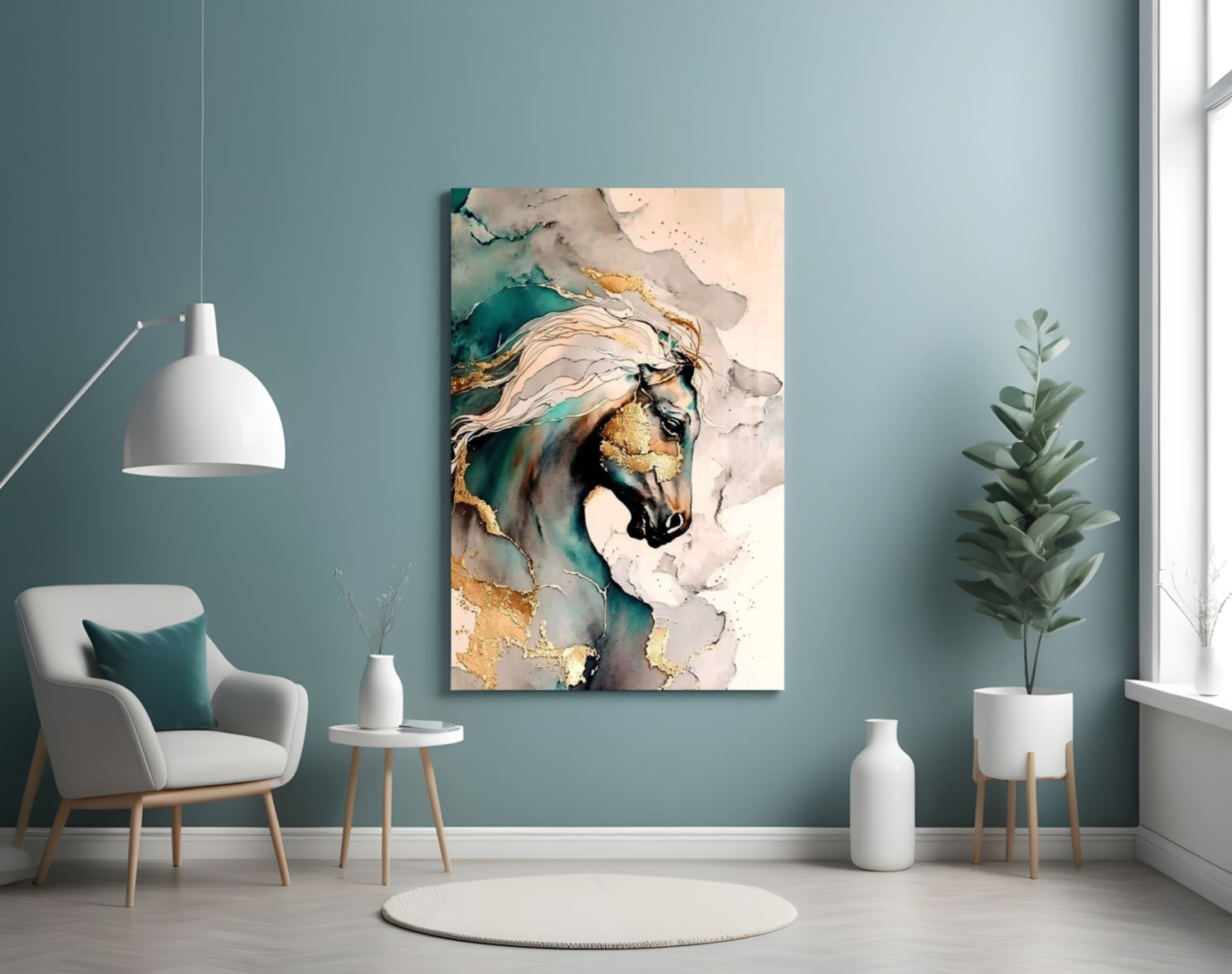 Horse Art Glass Wall Art.