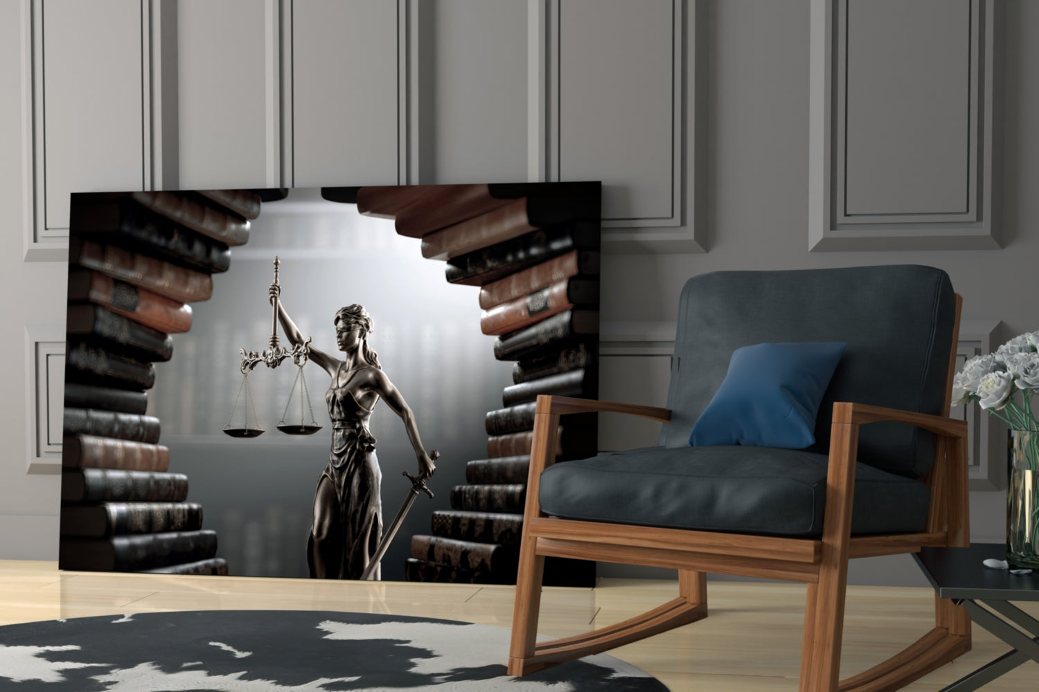 Justice Glass Wall Art.