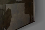 Pop noblewoman cinematic glass wall art over modern dining sideboard