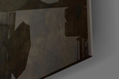 Pop noblewoman cinematic glass wall art over modern dining sideboard