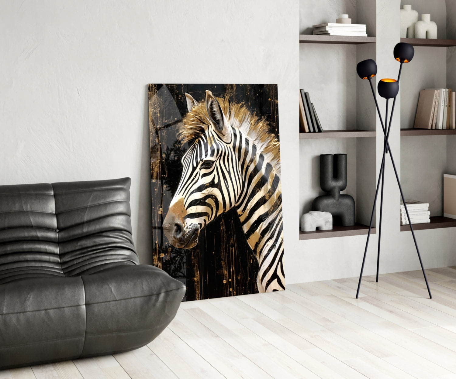 Zebra Glass Wall Art.