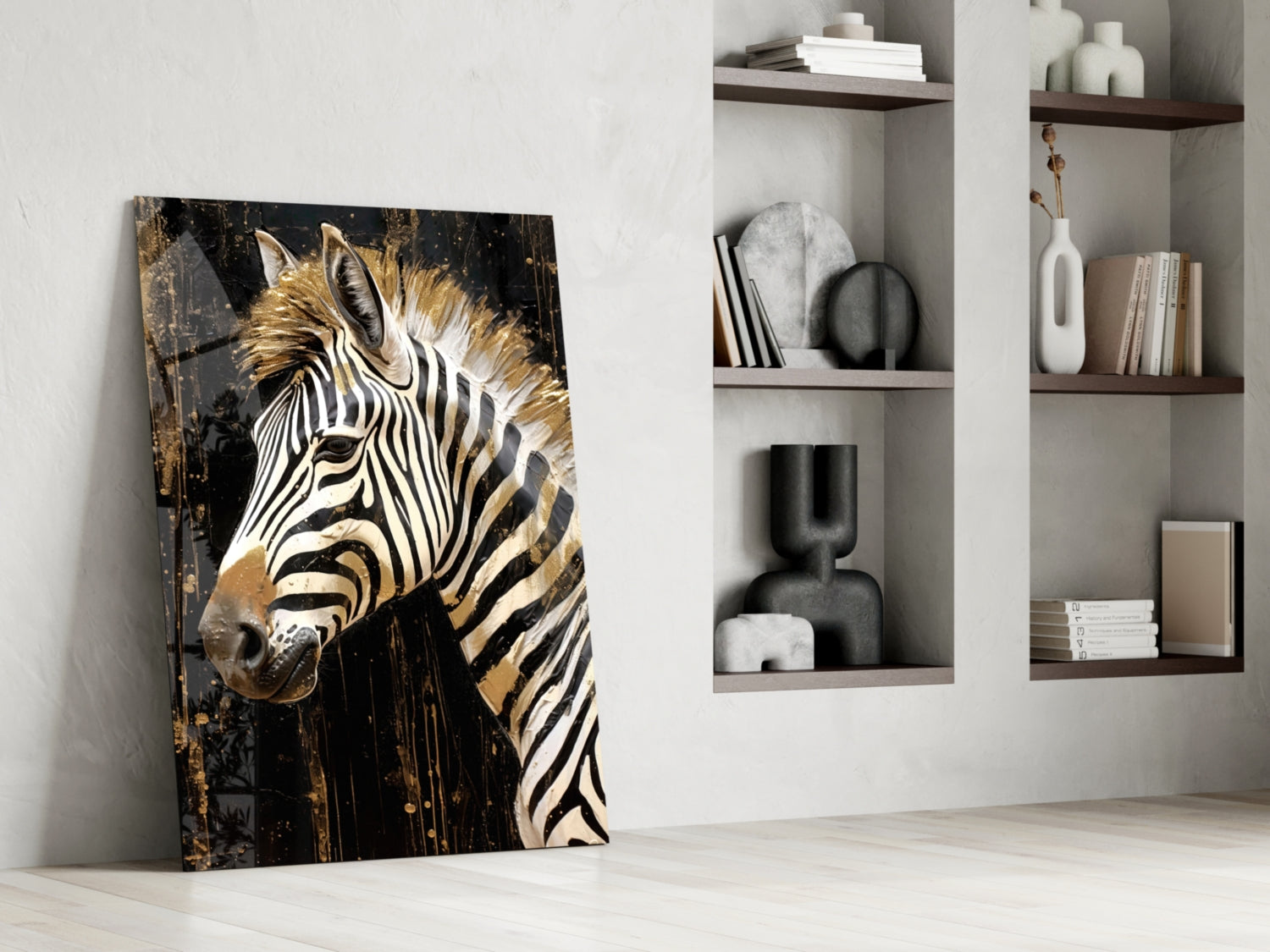 Zebra Glass Wall Art.