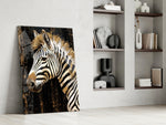 Wildlife-art cinematic glass wall art in fashion-atelier reception