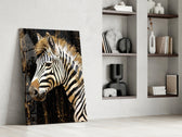 Wildlife-art cinematic glass wall art in fashion-atelier reception