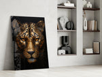 3D wildlife cinematic glass wall art in fashion-atelier reception
