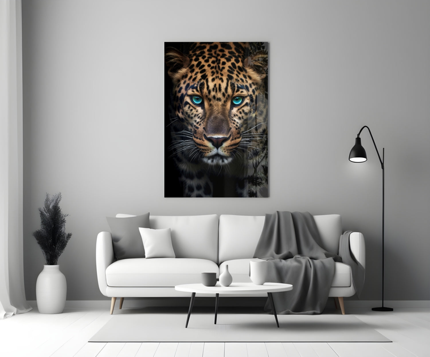 Leopard Glass Wall Art.