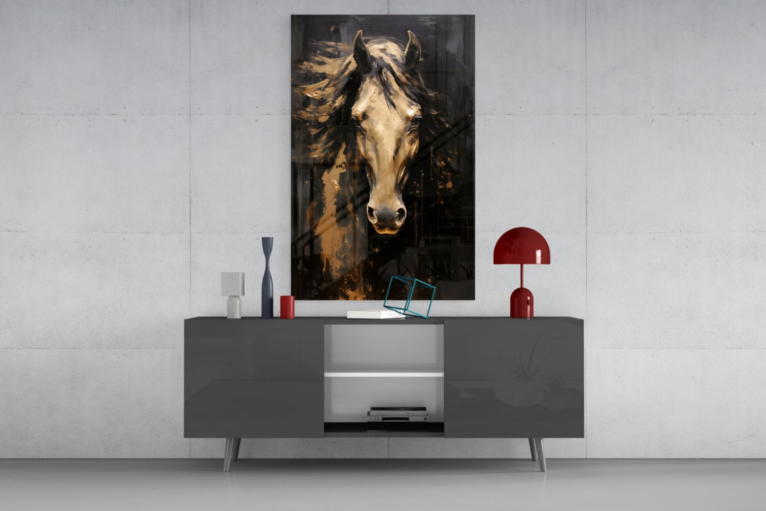 Horse Art Glass Wall Art.