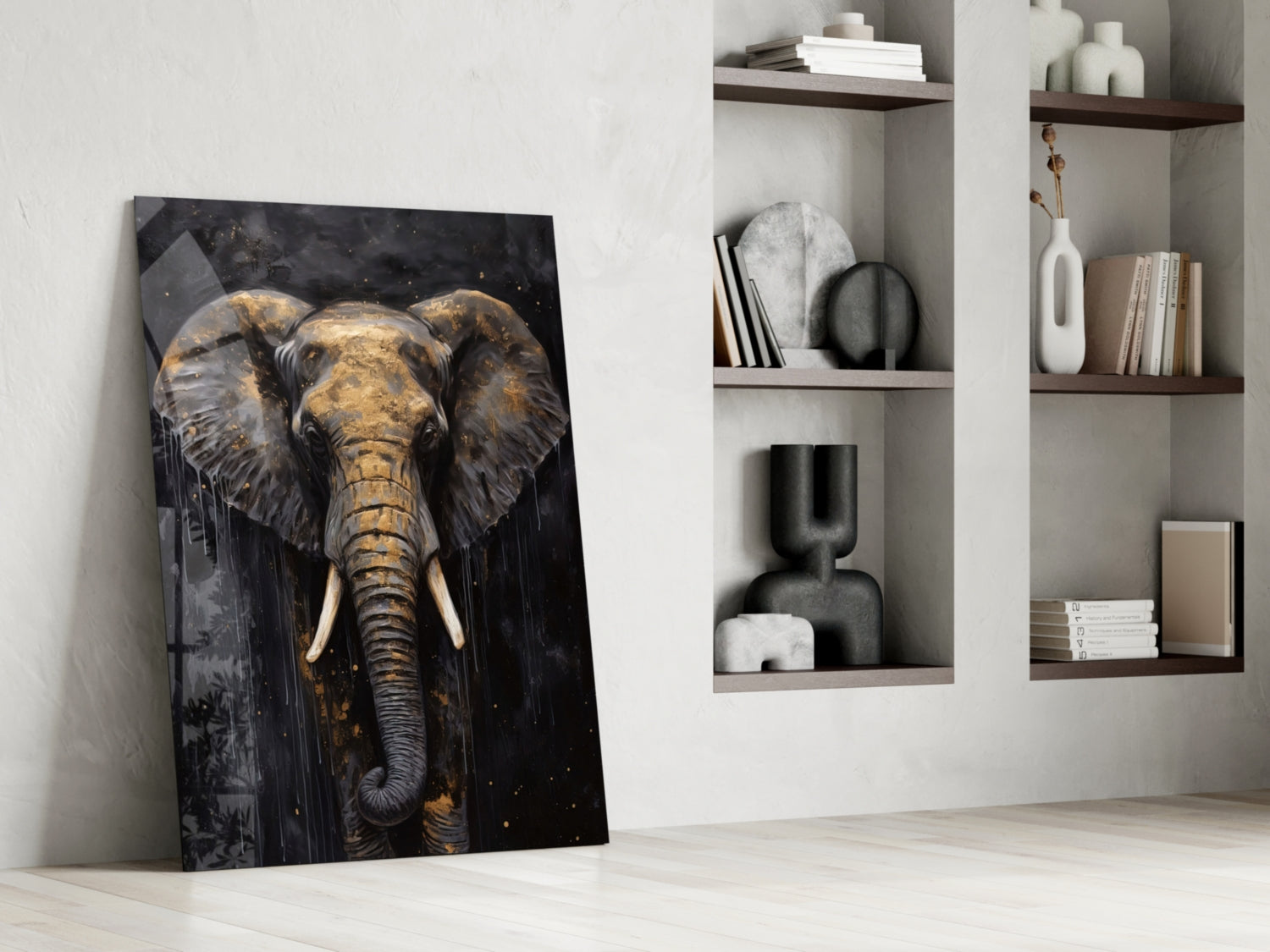 Elephant Glass Wall Art.