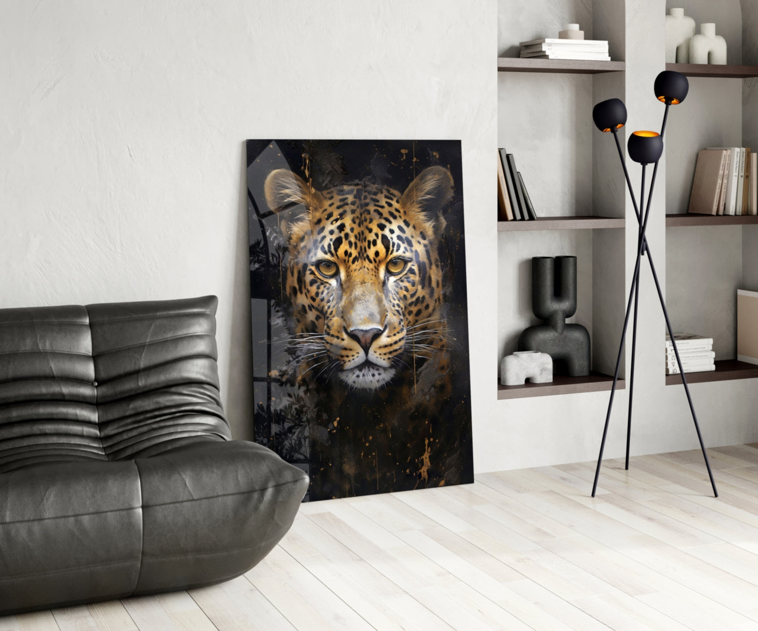 Leopard Glass Wall Art.