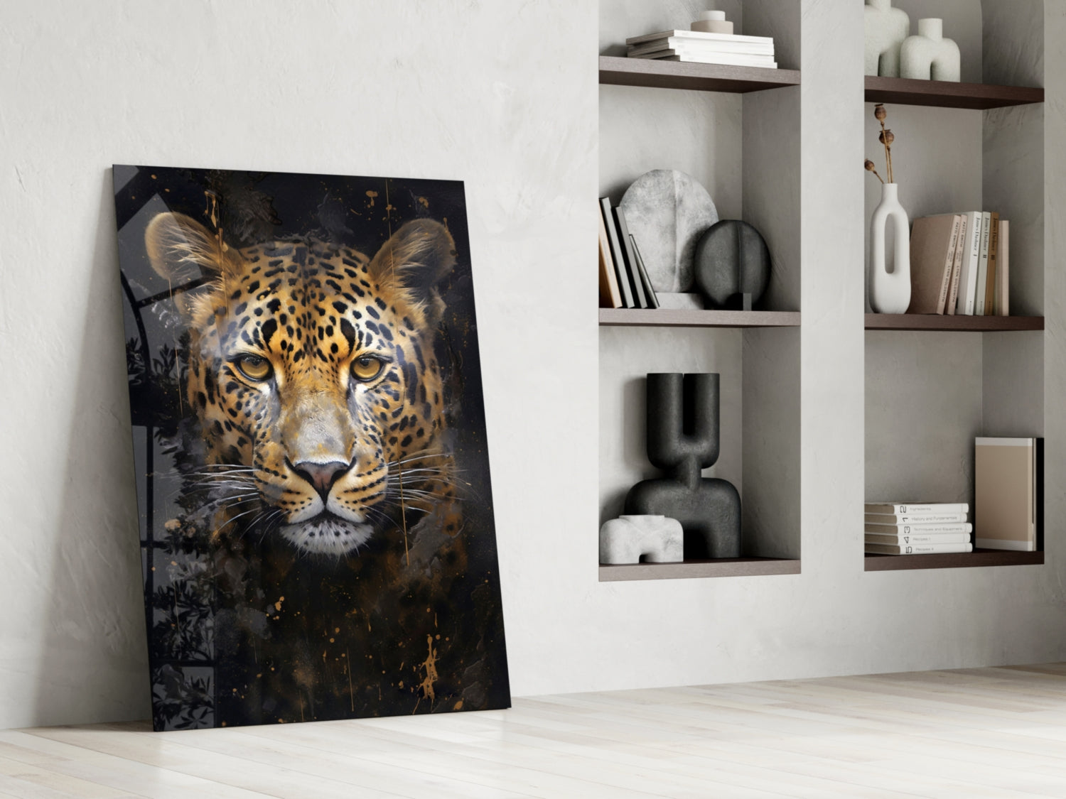 Leopard Glass Wall Art.