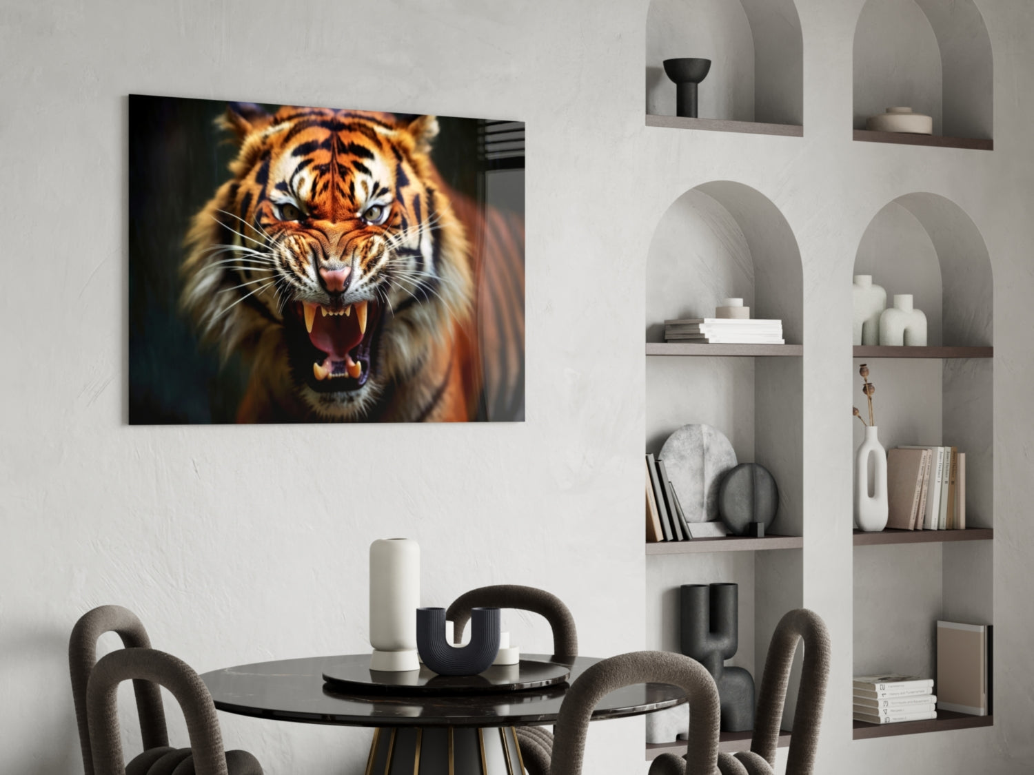 Tiger Glass Wall Art.
