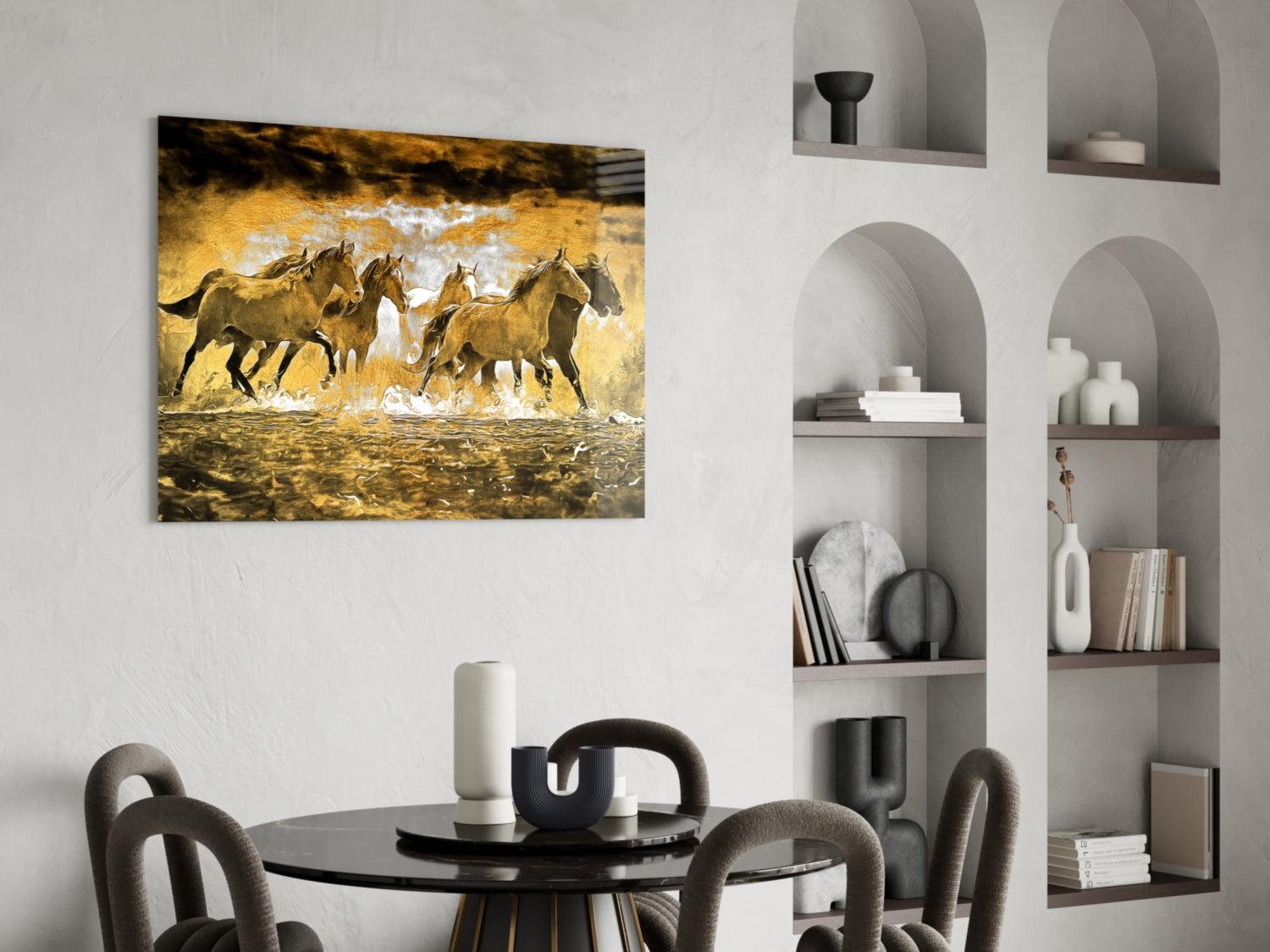 Horse Art Glass Wall Art.