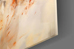 Painterly horse-herd cinematic glass wall art over modern dining sideboard