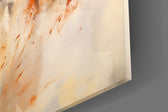 Painterly horse-herd cinematic glass wall art over modern dining sideboard