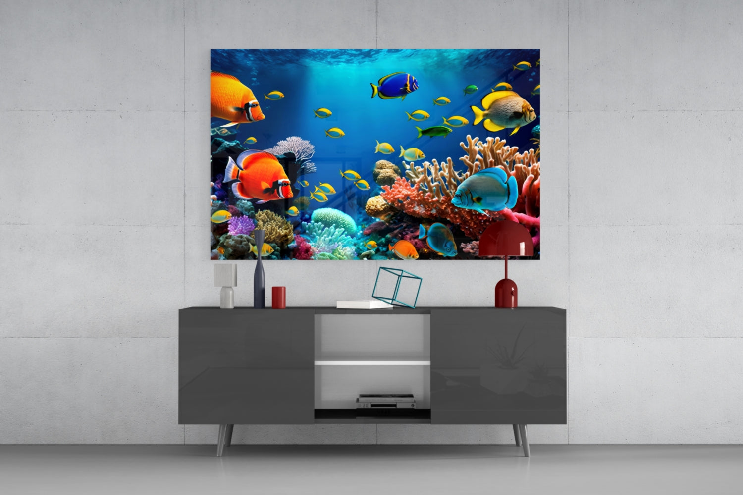 Ocean Life Glass Wall Art.