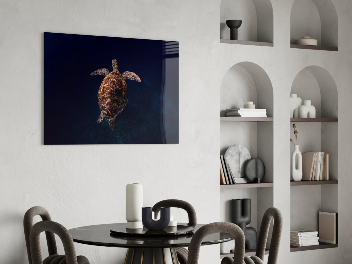 Tortoise Glass Wall Art.