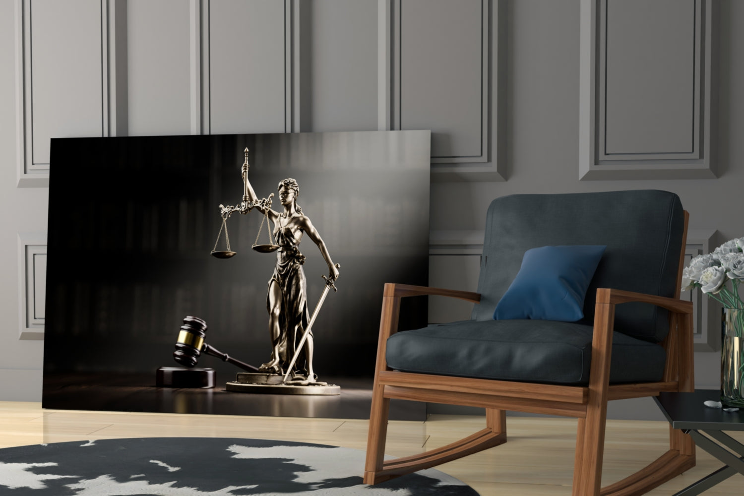 Justice Glass Wall Art.