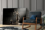 Bar Association editorial cinematic glass wall art in heritage stairwell