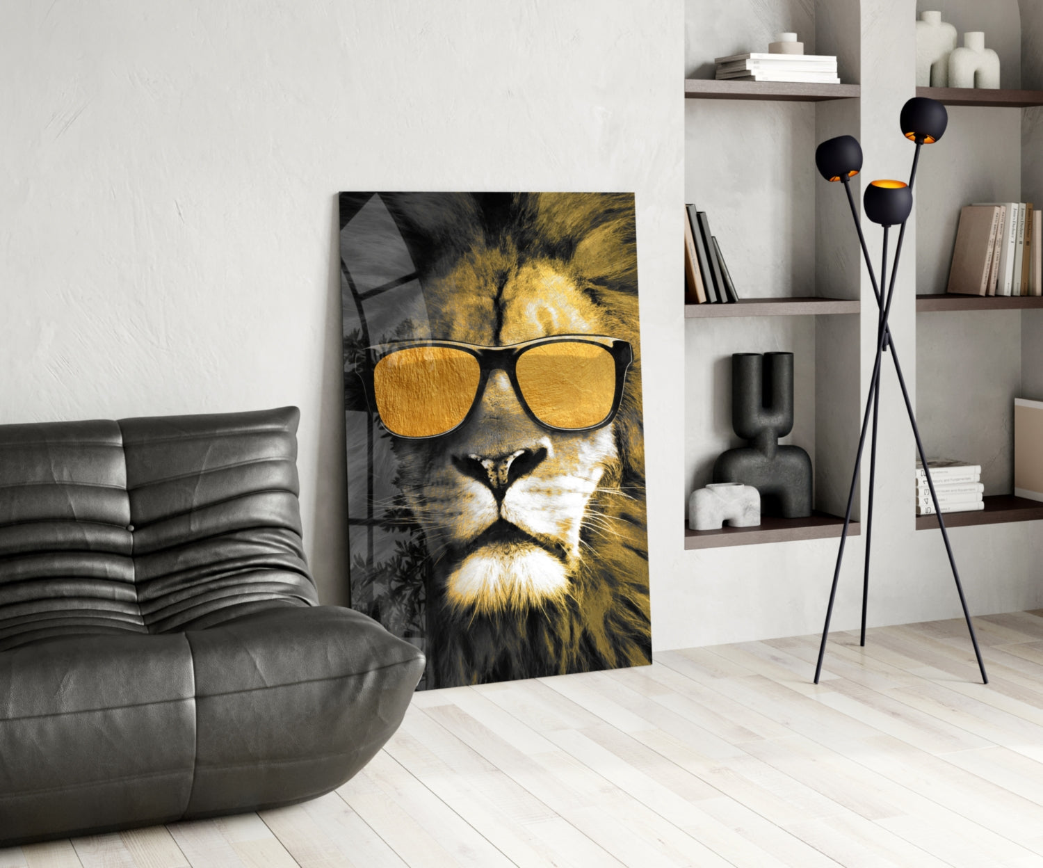 Lion Glass Wall Art.
