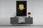 Gemini celestial cinematic glass wall art in fashion-atelier reception