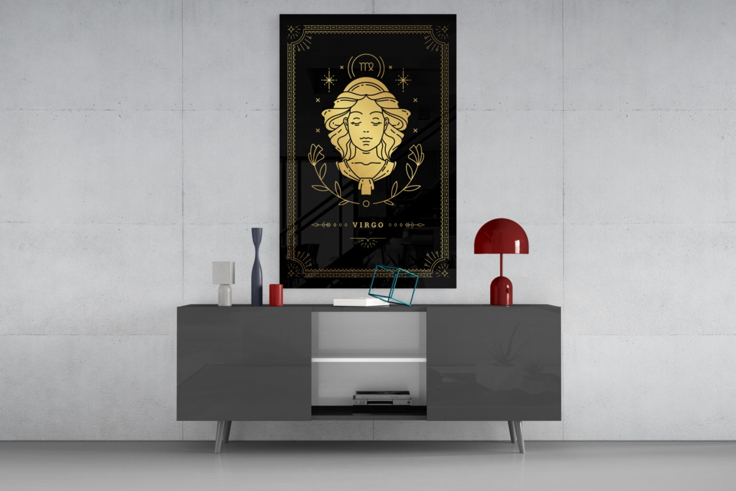 Virgo Glass Wall Art.