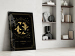 Mystical Pisces cinematic glass wall art in heritage stairwell