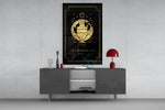 Aquarius celestial cinematic glass wall art in fashion-atelier reception