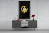 Aquarius celestial cinematic glass wall art in fashion-atelier reception