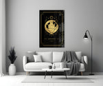 Astrology-themed Aquarius cinematic glass wall art in reading nook