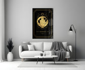 Astrology-themed Aquarius cinematic glass wall art in reading nook
