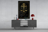 Libra celestial cinematic glass wall art in fashion-atelier reception