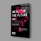 Manifesto poster glass wall art in creative-agency entry