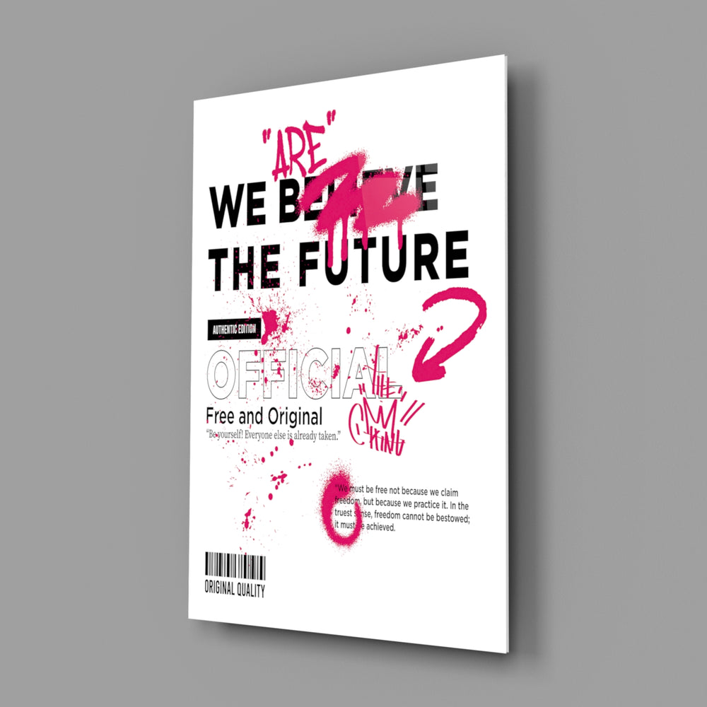 Manifesto ivory poster glass wall art in creative-agency entry