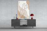Pinterest-poster boho cinematic glass wall art in light-filled garden room