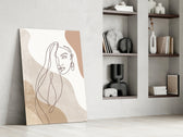 Scandi-modern profile cinematic glass wall art in heritage hallway