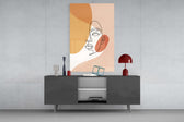 Pinterest-poster boho cinematic glass wall art in light-filled garden room