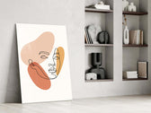 Scandi-modern face cinematic glass wall art in heritage hallway
