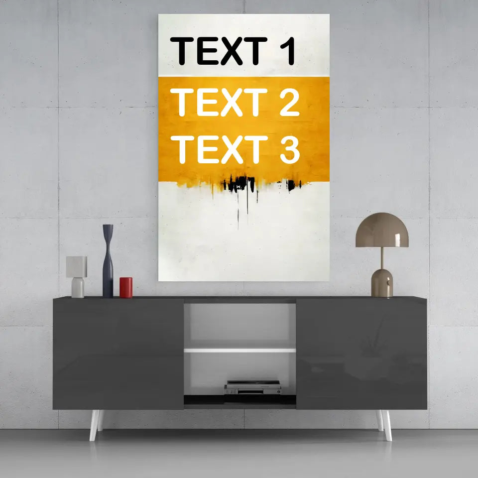 Personalized Slogan Glass Wall Art.