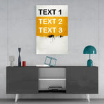 Personalized Slogan Glass Wall Art.