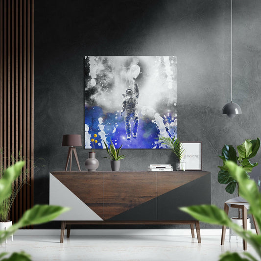Fly in Space Brushed Aluminium Dibond Wall Art.